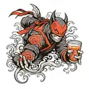 ninja sake tattoo design idea