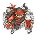 ninja sake tattoo design idea