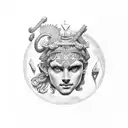 thirteen ancient Greece  tattoo design idea