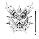 thirteen ancient Greece  tattoo design idea