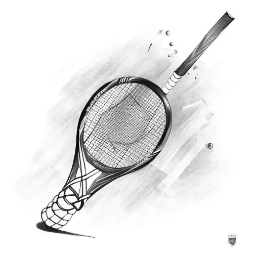 badminton racket, basket ball, and pointe shoes tattoo design idea