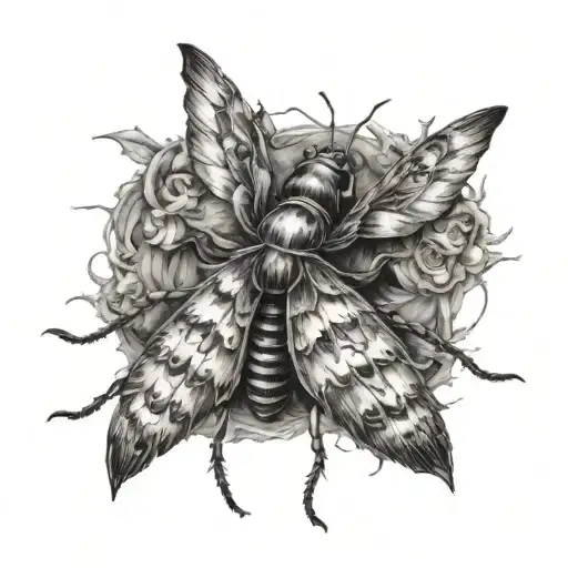 im a winged insect your a funeral pyre tattoo design idea