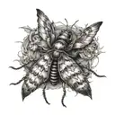 im a winged insect your a funeral pyre tattoo design idea
