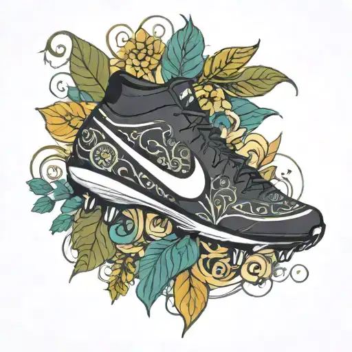 nature Nike rugby sax tattoo design idea