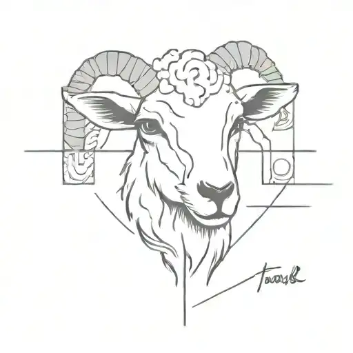 Fear The Lamb with a cross tattoo design idea