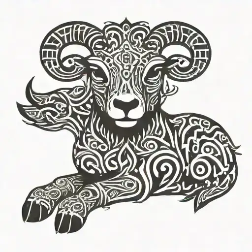 Fear The Lamb with a cross tattoo design idea