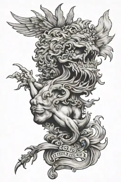 GOD WE TRUST' tattoo design idea