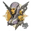 mass effect tali tattoo design idea