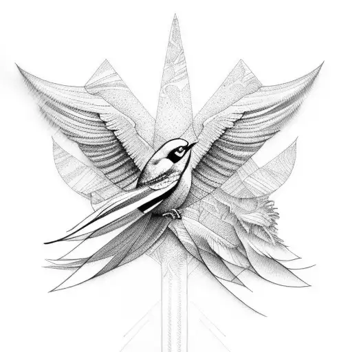 Bird of Paradise tattoo design idea