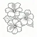 aloha with hibiscus flower intertwined tattoo design idea