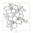 aloha with hibiscus flower intertwined tattoo design idea
