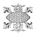 Pineapple tattoo design idea