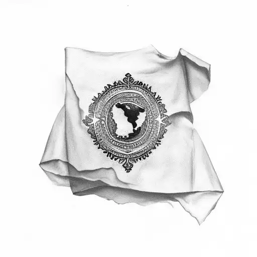 Venezuela sleeve tattoo, realistic style tattoo design idea