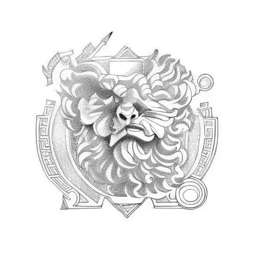 greek sculpture tattoo design idea