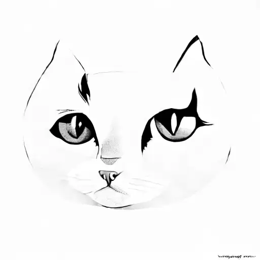 the eyes of a cat tattoo design idea