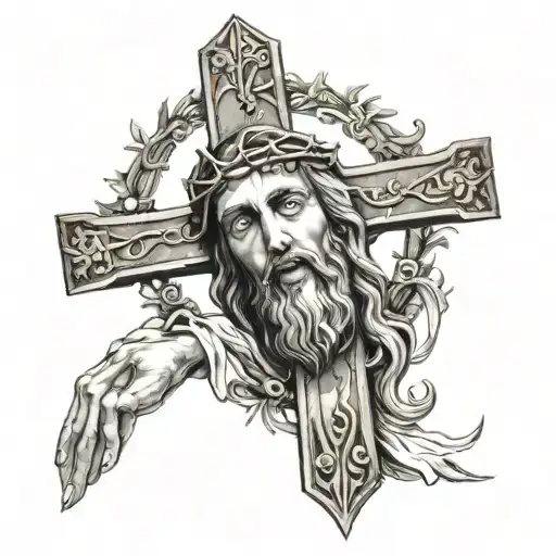 jesus cross tattoo tattoo design idea