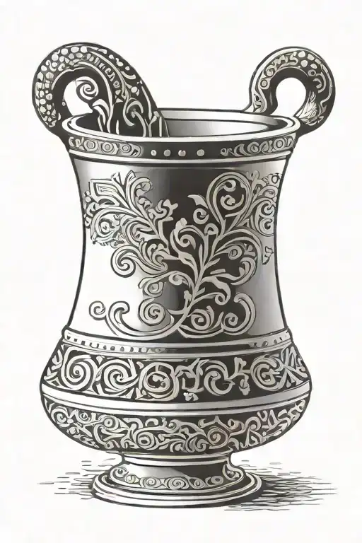 Ancient Greek pottery design tattoo design idea