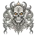 scary neck tattoo tattoo design idea