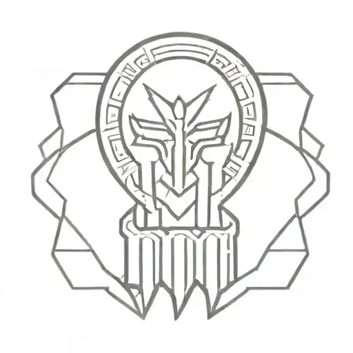 MMA gloves intertwined with the symbol of Tyr, the Norse god of war tattoo design idea