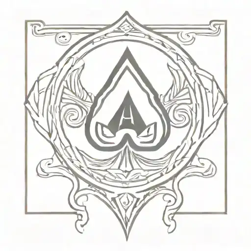 ace of spades and tyr Norse god tattoo design idea