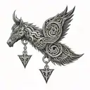 gungnir norse mythology tattoo design idea