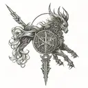gungnir norse mythology tattoo design idea