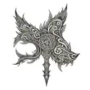 gungnir norse mythology tattoo design idea