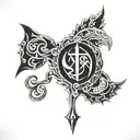 gungnir norse mythology tattoo design idea