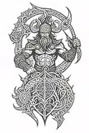 tyr Norse god tattoo design idea