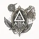 Incorporate MMA fighting elements (cage, gloves, etc.) with Norse runes in a unique tattoo design tattoo design idea