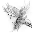 spine tattoo with small wings at the bottom of the neck  tattoo design idea
