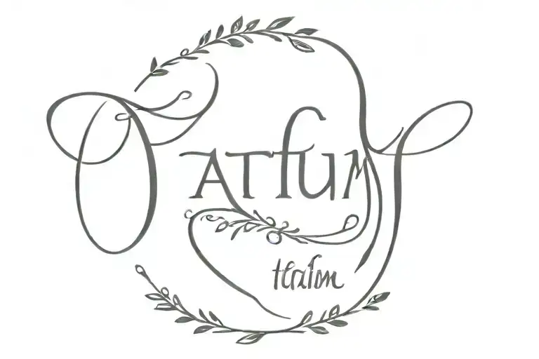 Kids names with Tatum tattoo design idea