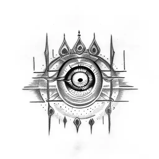 Evil Eye tattoo design idea