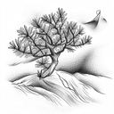 chukar juniper tree tattoo design idea