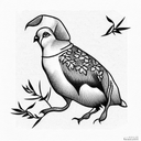 chukar juniper tree tattoo design idea