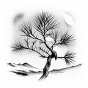 chukar juniper tree tattoo design idea