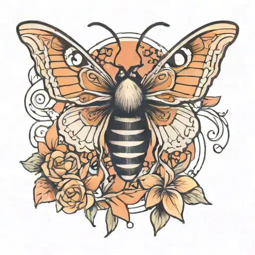 moth witchy tattoo tattoo design idea