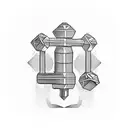 dumbbell tattoo design idea