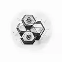 dumbbell tattoo design idea