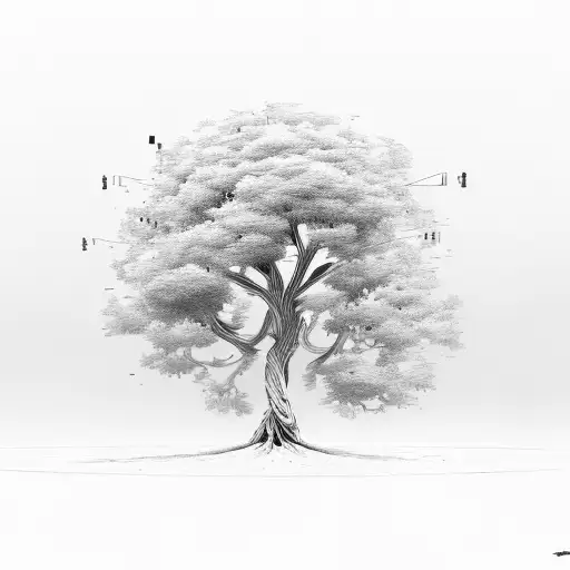 Tree with DNA as truck tattoo design idea