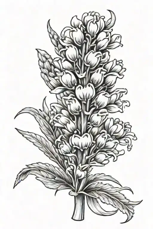 bluebonnet boquet wrapped in cigar band tattoo design tattoo design idea