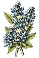 bluebonnet boquet wrapped in cigar band tattoo design tattoo design idea