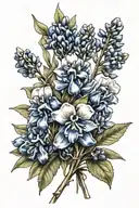 bluebonnet boquet wrapped in cigar band tattoo design tattoo design idea