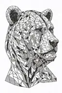 historical head statue, screaming bear, fighter, gentle but dangerous and slovakia tattoo design idea
