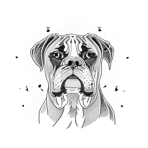 a boxer facing off against hundreds of other boxers.  tattoo design idea