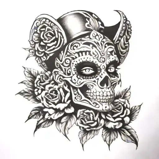 Scary tattoo design idea
