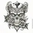 Scary tattoo design idea