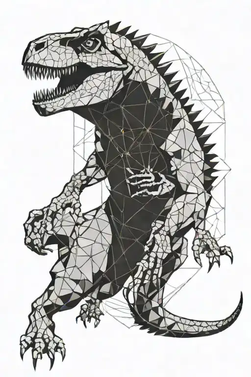 want a cool tatto design with T rex and wolverine tattoo design idea