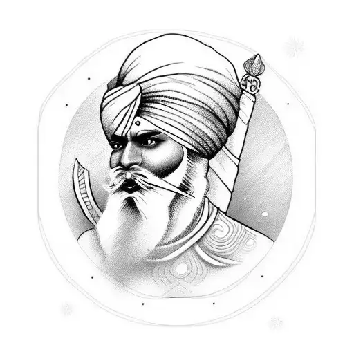sikh warrior tattoo design idea