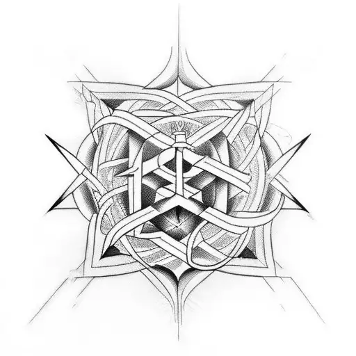 David star with hebrew phrase tattoo design idea